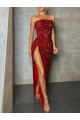 Velvet Sequin Sheath Long Sleeveless Evening Dress / Prom Dress Glasgow