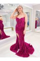 Velvet Sequin Sheath Sweep Train Sleeveless Sweetheart Prom Dress / Evening Dress Glasgow
