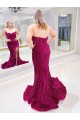 Velvet Sequin Sheath Sweep Train Sleeveless Sweetheart Prom Dress / Evening Dress Glasgow
