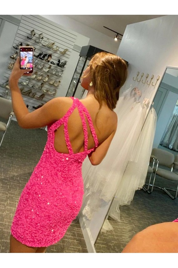 Velvet Sequin Short Sleeveless Velvet Sequin Homecoming Dress Glasgow