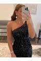 Velvet Sequin Short Sleeveless Prom Dress / Evening Dress Glasgow