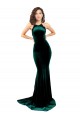 Stretch Velvet Mermaid Sweep Train Sleeveless Low Back Formal Evening Gown / Prom Dress / Bridesmaid Dress Glasgow
