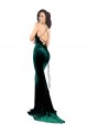 Stretch Velvet Mermaid Sweep Train Sleeveless Low Back Formal Evening Gown / Prom Dress / Bridesmaid Dress Glasgow