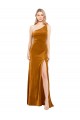 Stretch Velvet A-Line Long Sleeveless Formal Evening Gown / Bridesmaid Dress Glasgow
