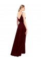 Stretch Velvet A-Line Long Sleeveless V-Back Bridesmaid Dress / Evening Dress Glasgow