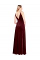 Stretch Velvet A-Line Long Sleeveless V-Back Black Tie Prom Dress / Bridesmaid Dress Glasgow