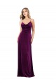 Stretch Velvet A-Line Long Sleeveless Criss Cross Back Formal Evening Gown / Prom Dress / Bridesmaid Dress Glasgow