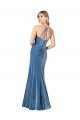 Stretch Velvet Sheath Long Sleeveless Criss Cross Back Formal Evening Gown / Prom Dress / Bridesmaid Dress Glasgow