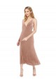Stretch Velvet A-Line Midi Length Sleeveless V-Back Prom Dress / Bridesmaid Dress Glasgow