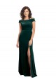 Stretch Velvet A-Line Long Cap Sleeves Formal Evening Gown / Prom Dress / Bridesmaid Dress Glasgow