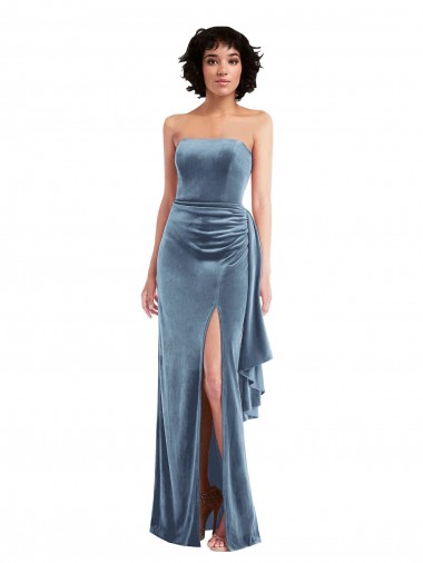 Stretch Velvet Sheath Long Sleeveless Low Back Formal Evening Gown / Prom Dress / Bridesmaid Dress Glasgow