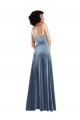 Stretch Velvet Sheath Long Sleeveless Criss Cross Open Back Semi Formal Evening Dress / Prom Dress / Bridesmaid Dress Glasgow