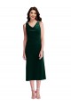 Stretch Velvet Sheath Midi Length Sleeveless V-Back Evening Gown / Prom Dress / Bridesmaid Dress Glasgow
