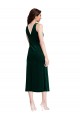 Stretch Velvet Sheath Midi Length Sleeveless V-Back Evening Gown / Prom Dress / Bridesmaid Dress Glasgow