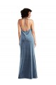 Stretch Velvet Sheath Long Sleeveless V-Back Bridesmaid Dress / Evening Dress Glasgow