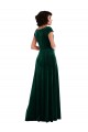 Stretch Velvet A-Line Long Cap Sleeves Black Tie Evening Gown / Prom Dress / Bridesmaid Dress Glasgow