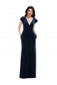 Stretch Velvet A-Line Long Flutter Sleeves Formal Dress / Bridesmaid Dress Glasgow