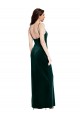 Stretch Velvet Sheath Long Sleeveless Low Back Prom Dress / Bridesmaid Dress Glasgow