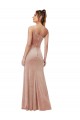Stretch Velvet Sheath Long Sleeveless Front Slit Prom Dresses Glasgow