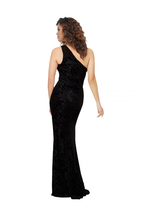 Floral Velvet & Stretch Velvet Sheath Long Sleeveless Bridesmaid Dresses Glasgow