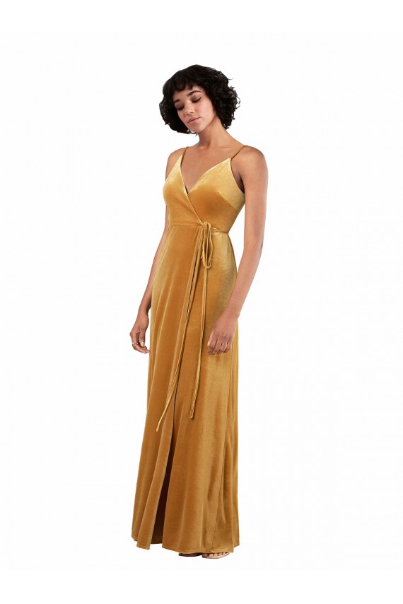 Stretch Velvet Column Long Sleeveless V-Back Black Tie Evening Gown / Prom Dress / Bridesmaid Dress Glasgow