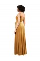 Stretch Velvet Column Long Sleeveless V-Back Black Tie Evening Gown / Prom Dress / Bridesmaid Dress Glasgow