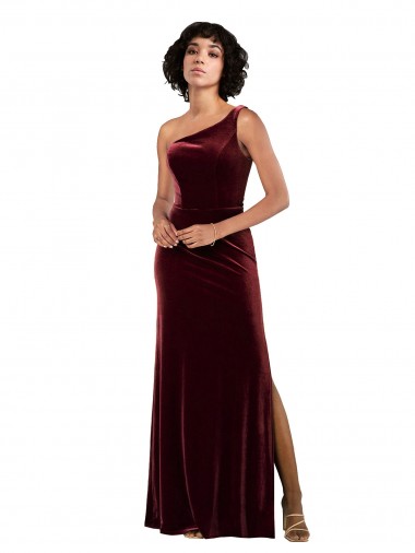 Stretch Velvet Column Long Sleeveless Formal Evening Gown / Prom Dress / Bridesmaid Dress Glasgow