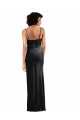 Stretch Velvet Column Long Sleeveless Low Back Black Tie Evening Gown / Prom Dress / Bridesmaid Dress Glasgow