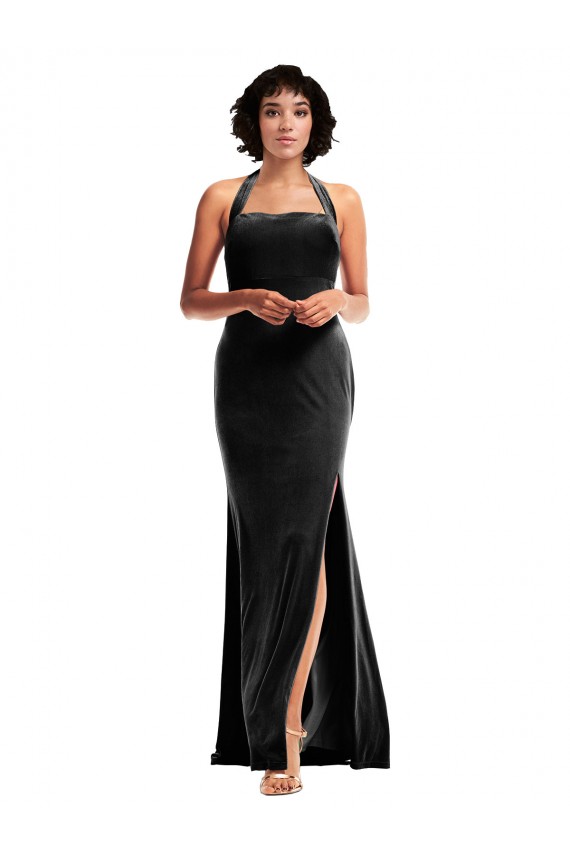 Stretch Velvet Mermaid Long Sleeveless Low Back Formal Evening Gown / Prom Dress / Bridesmaid Dress Glasgow