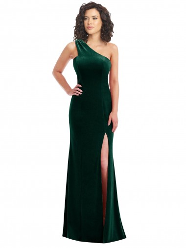 Stretch Velvet Trumpet Long Sleeveless Black Tie Prom Dress / Bridesmaid Dress Glasgow