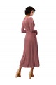 Stretch Velvet A-Line Midi Length Long Sleeves Black Tie Prom Dress / Bridesmaid Dress Glasgow