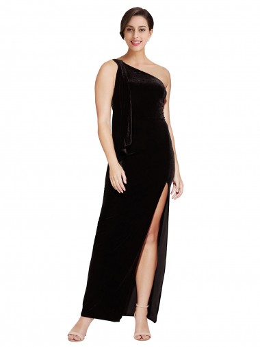 Stretch Velvet Sheath Long Sleeveless Formal Evening Gown / Prom Dress / Bridesmaid Dress Glasgow