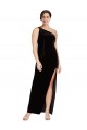 Stretch Velvet Sheath Long Sleeveless Formal Evening Gown / Prom Dress / Bridesmaid Dress Glasgow