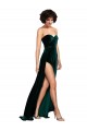 Stretch Velvet A-Line Sweep Train Sleeveless Low Back Semi Formal Evening Dress / Prom Dress / Bridesmaid Dress Glasgow