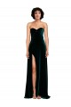 Stretch Velvet A-Line Sweep Train Sleeveless Low Back Semi Formal Evening Dress / Prom Dress / Bridesmaid Dress Glasgow